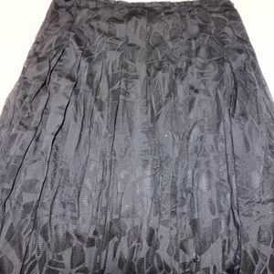 black lace midi skirt